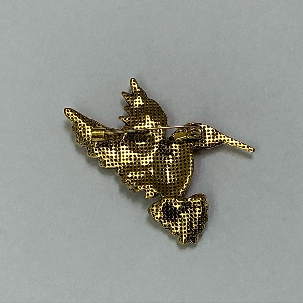 Red Hummingbird Brooch - Picture 4 of 6